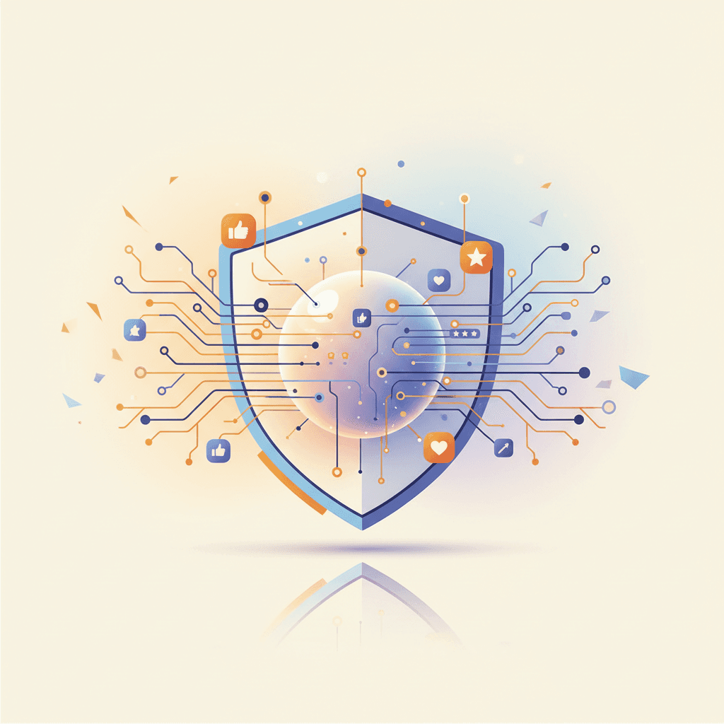 # Alt Text for ORM Blog Cover Image
"Abstract digital interface showing interconnected nodes and positive review stars on a clean white background."